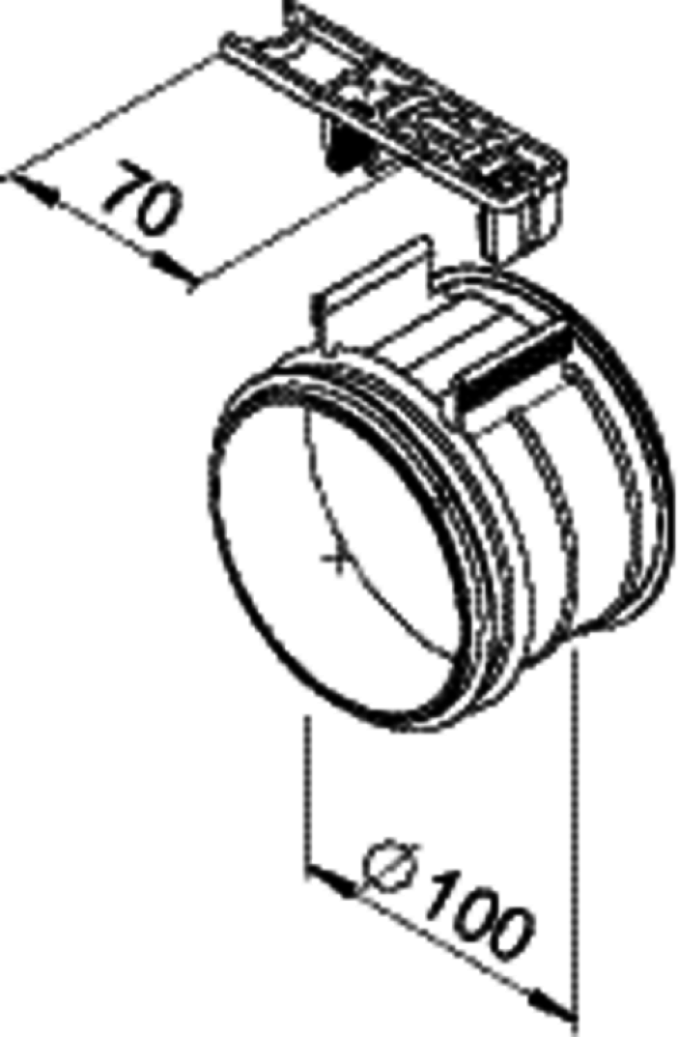 Helios RP - LV Langverbinder m. Befestigungsklammer