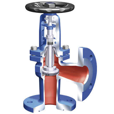 ARI Eck-Flanschen-Absperrv. FABA-Plus DN250,PN 25,1.0619+N, Kantensitzkegel