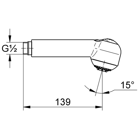 GROHE Doppelstrahl-Brause 440552 für Eichelberg Al Dente SPT-Batt. ND chrom