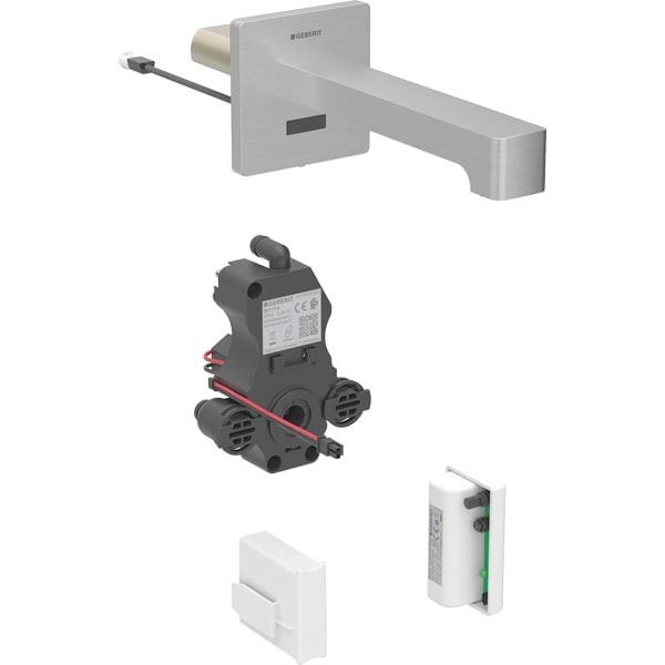 Geberit Brenta WT-Arm.,Wandmontage, Generator für UP-Funkt.Box, o.Misch.,L:17cm, edst.