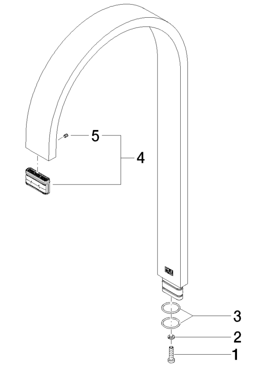 DO Auslauf ERSATZTEILE 90282215600 200 x 35 x 11 x 392 mm Chrom