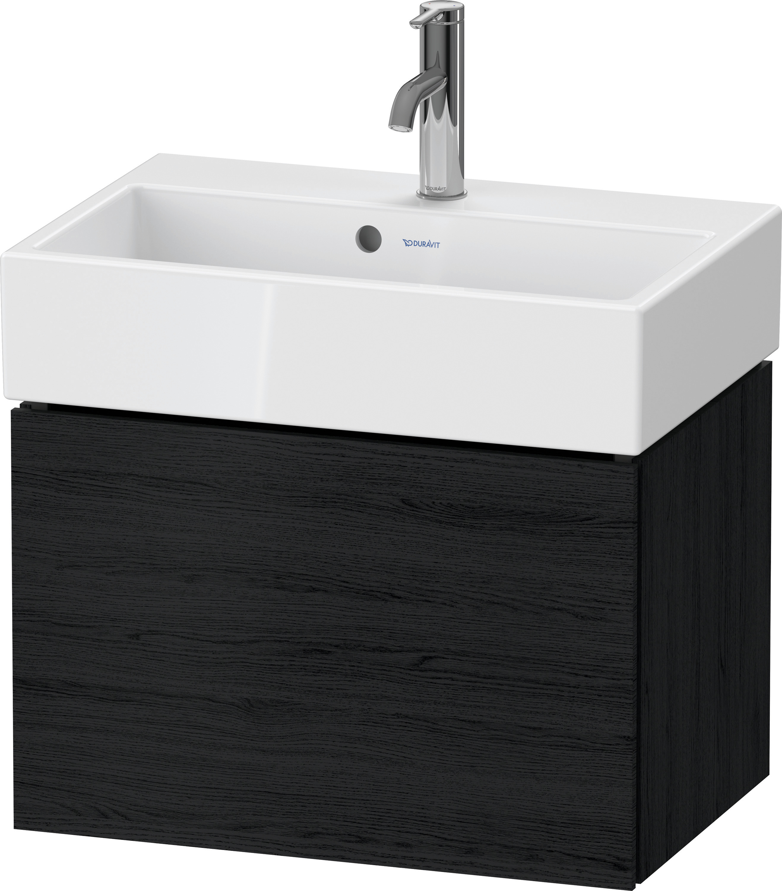 Duravit WTU L-Cube wandhängend, 1 Auszug 394x584x391mm, Eiche Schwarz