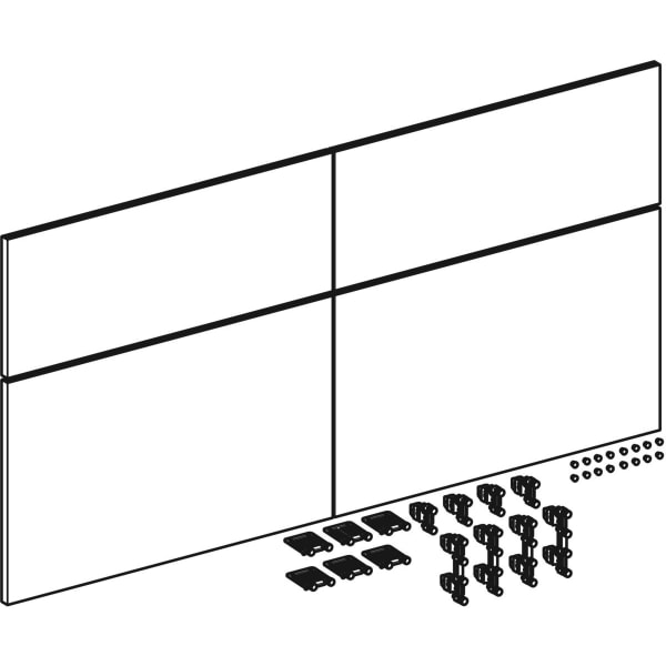 Geberit Schubladenfront Set (4 St.) für iCon US für DWT B:120cm, Eiche natur