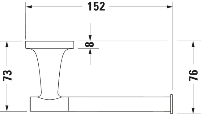 Duravit Starck T Papierrollenhalter, Gold Poliert, 152x152x50