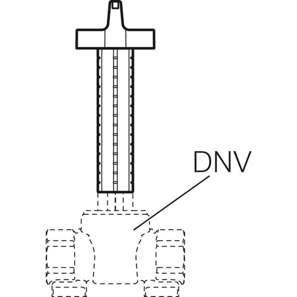 Geberit Set Handbetätigung, zu Geberit UP-Kugelhahn m. Befestigung: DN1=15 / 20