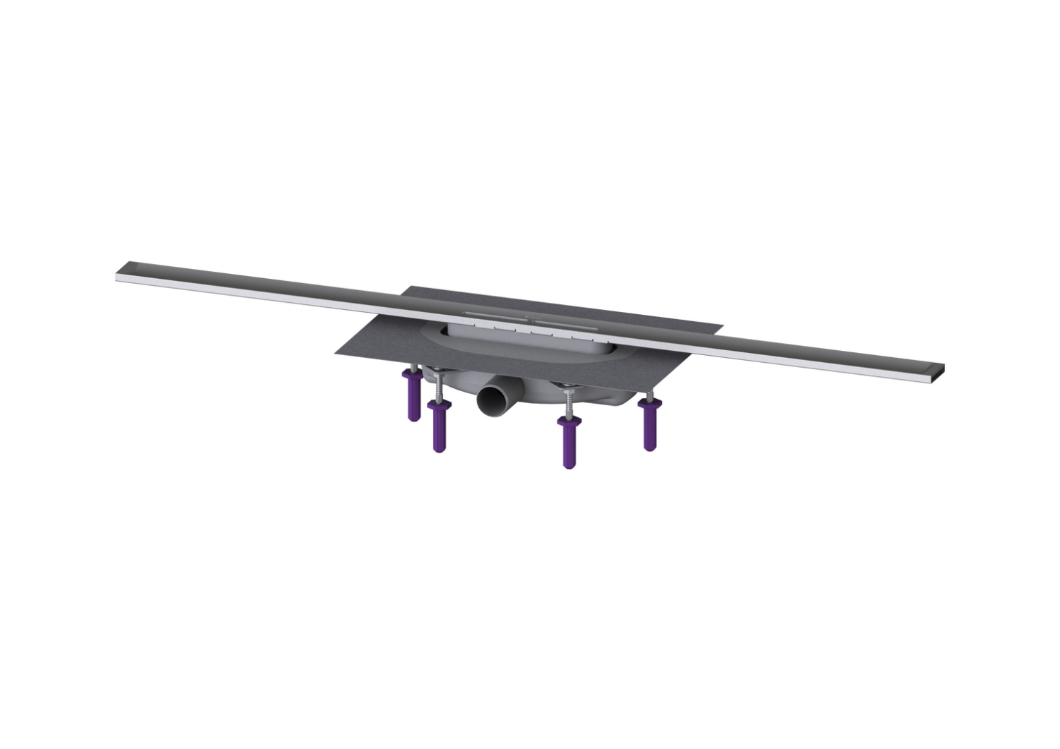 KESSEL-Duschrinne Linearis Infinity 60 L: 1000 mm, DN 40, Edst. geb., Megastop