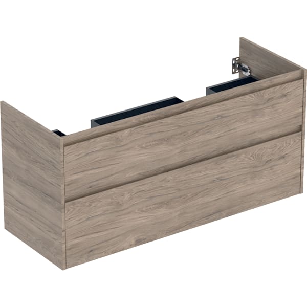 Geberit Unterschrank für DMWT, 2 Schubladen B:130cm, Nussbaum hickory