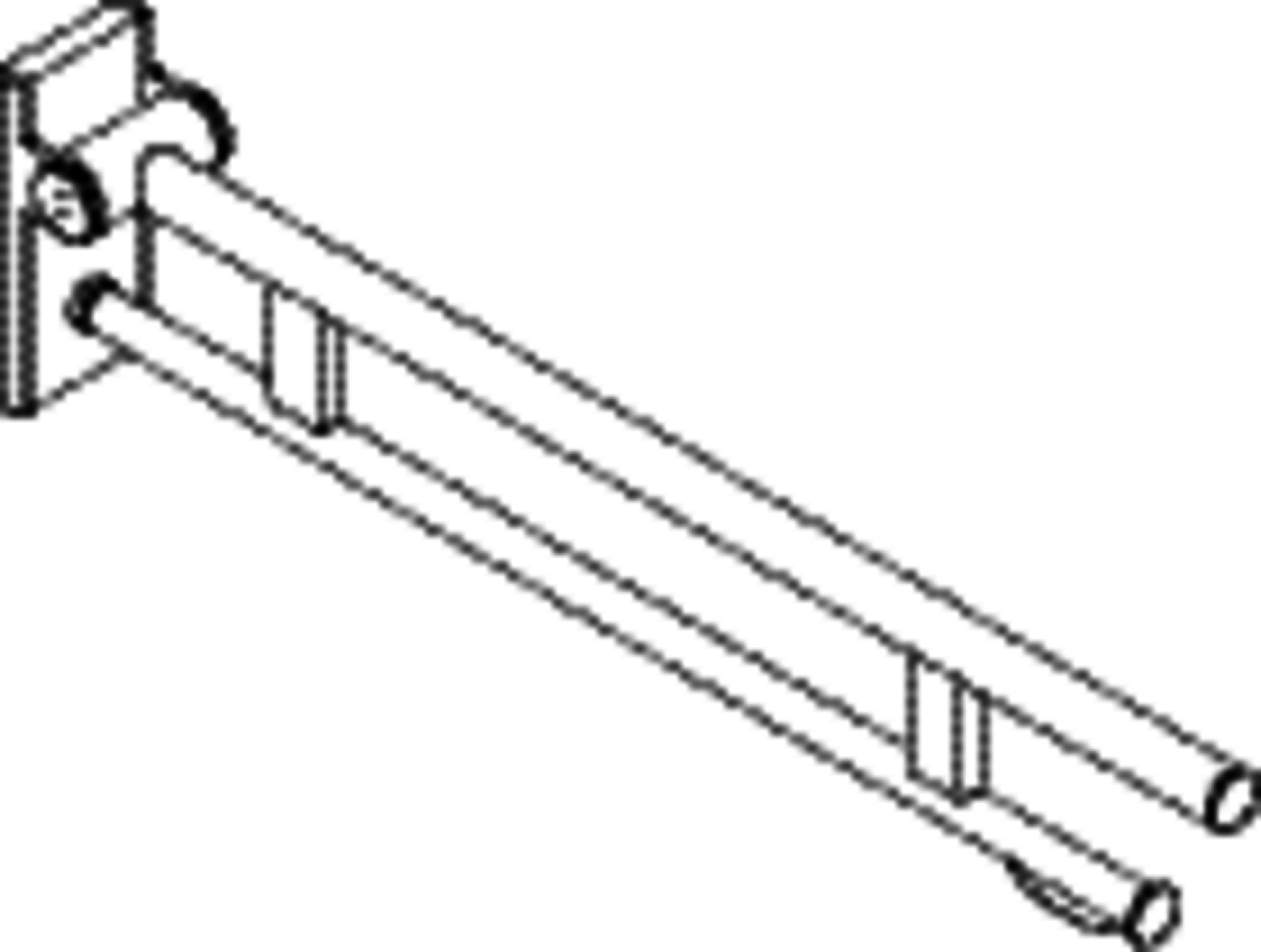 HEWI Stützklappgriff Duo (A), PRH, L:850mm, plvb dgrau tiefmatt