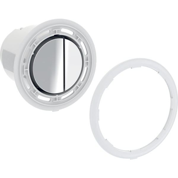Geberit Typ 10 Drücker für Fernbet. pneum. 2-M-Sp., rund, chrom / glänzend