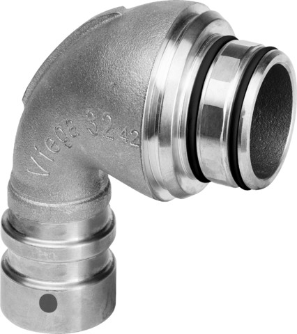 Viega Anschlussbogen 90 Grad mit SC Geopress 9694TW in 40mm Rotguss