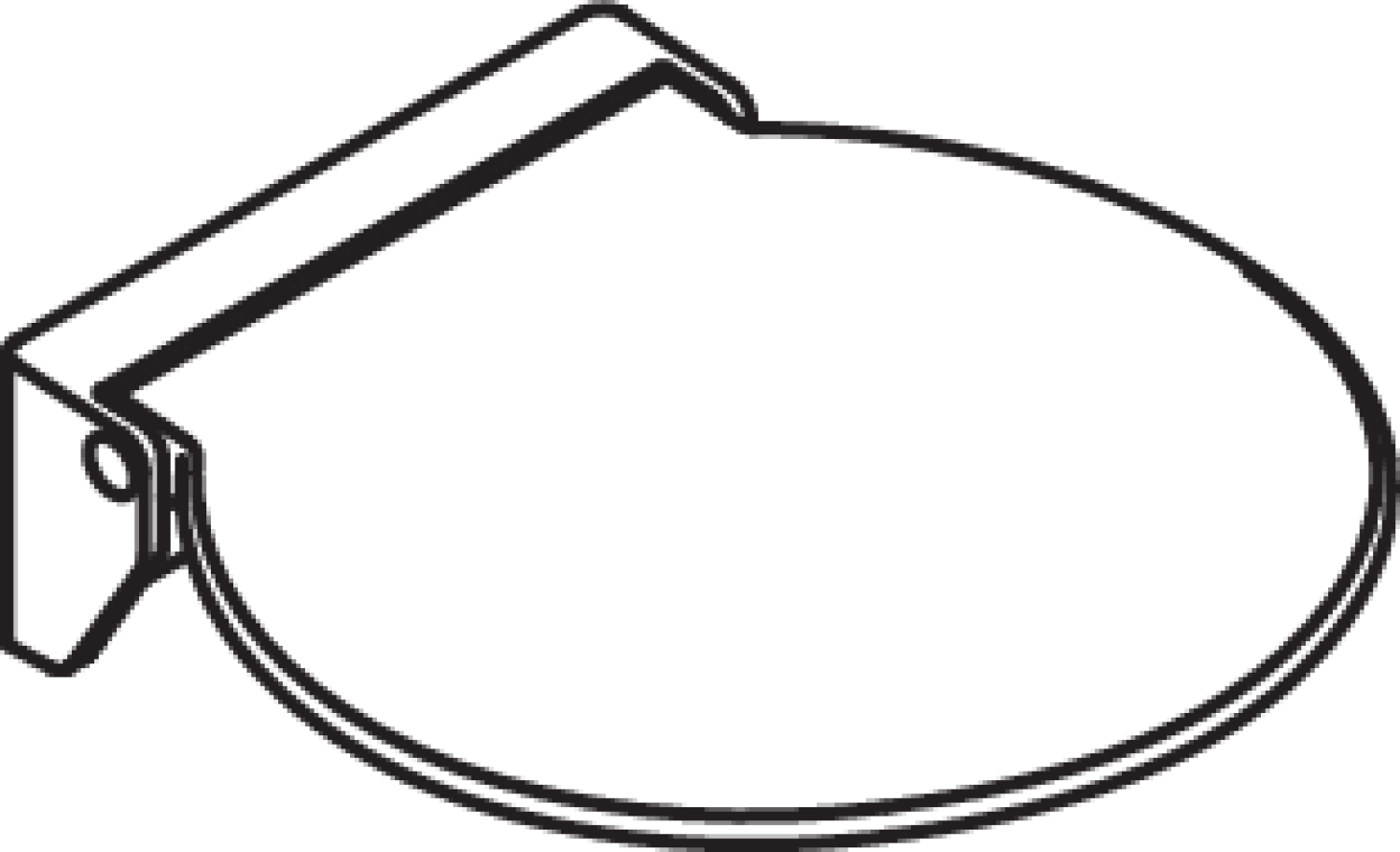 HEWI Klappsitz R 380, B:380,T:405, Sitzf. u. Wandkonsole weiß signalweiß