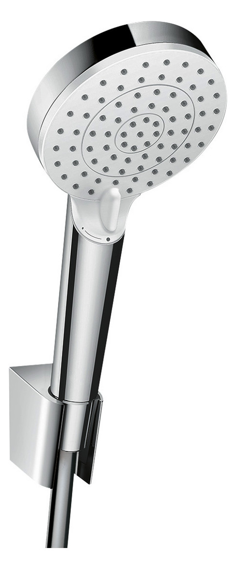 Hansgrohe Brausenset Crometta 1jet/Porter  weiss/chrom Brauseschlauch 1250mm