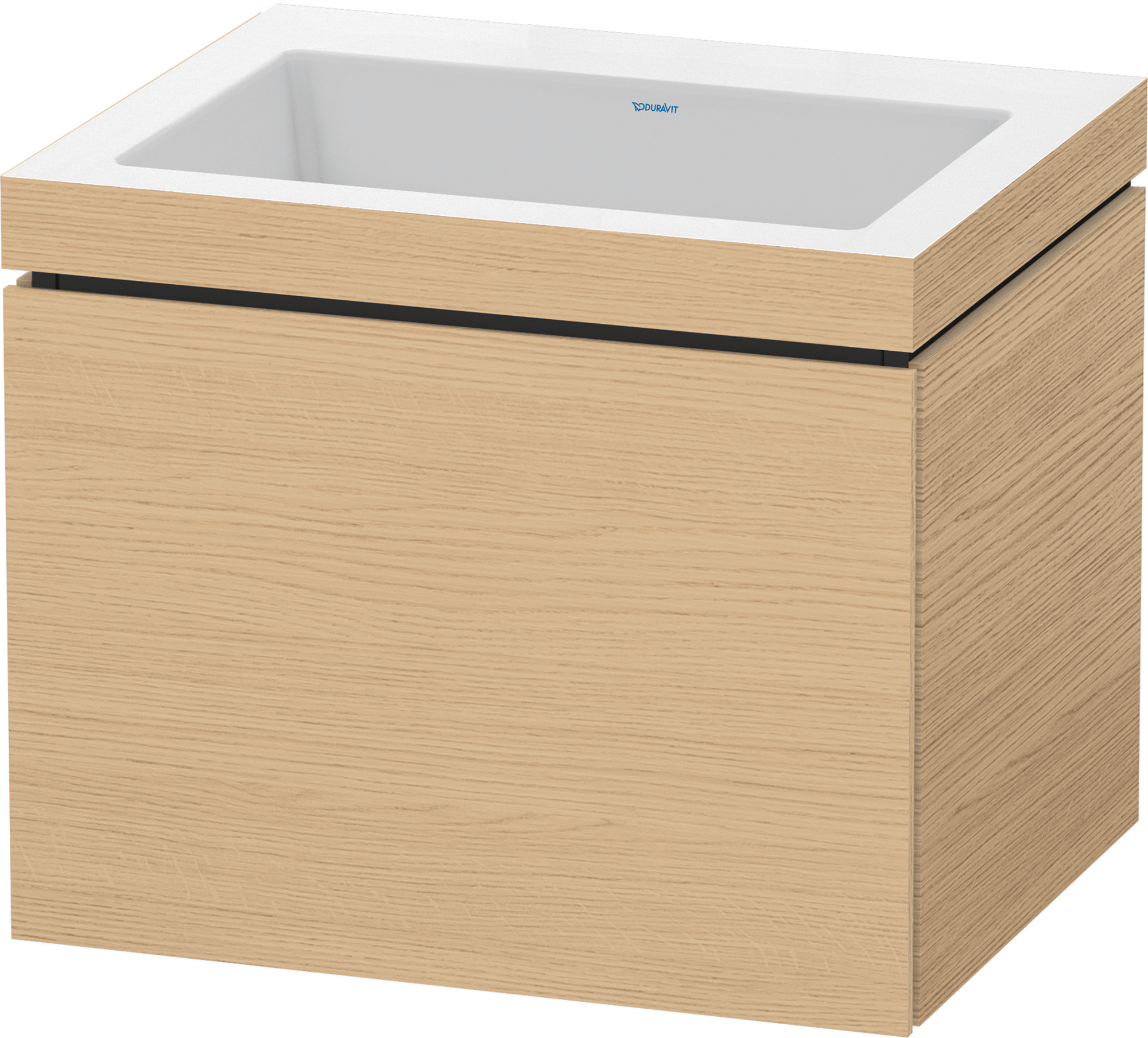 Duravit WTU L-Cube mit Vero Air 500x600x480mm o. HL, 1 Auszug, Eiche Natur