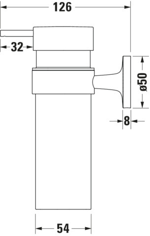 Duravit Starck T Seifenspender, Bz Gebürstet, Akzentfarbe: Wß Satinox Matt, 60x126x1