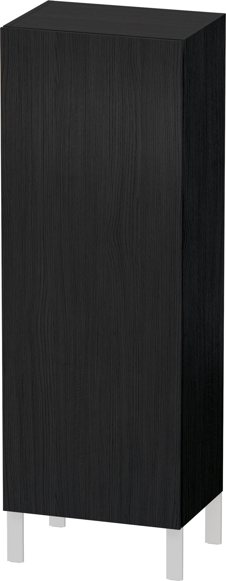 Duravit Halbhochschrank L-Cube 363x500x1320mm 1 Tür, TA li., Eiche Schwarz