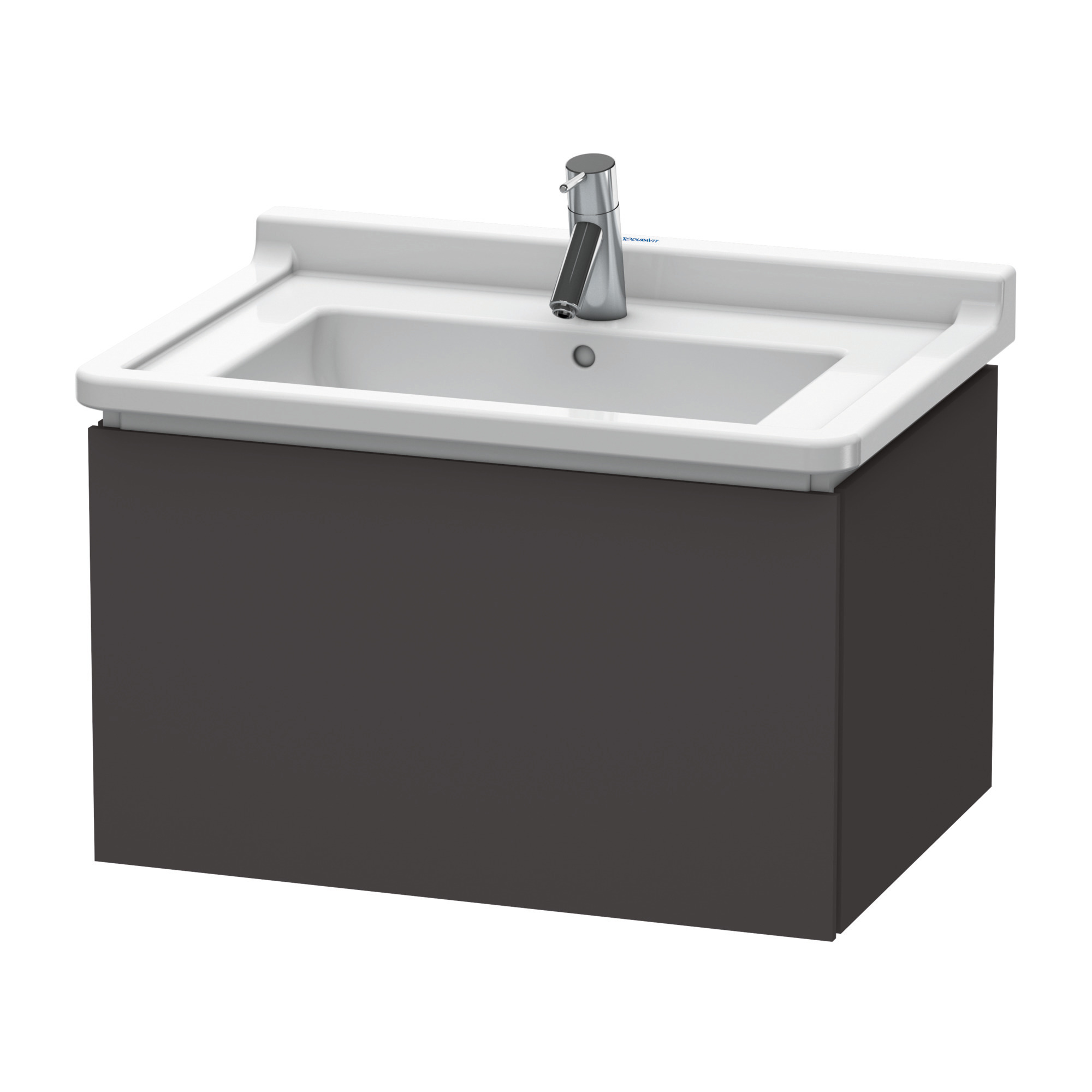 Duravit WTU wandh. L-Cube 469x670x408mm 1 Auszug, 030470, graphit supermatt