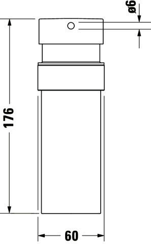DU Starck T Seifenspender, Swa Matt, Akzentfarbe: Wß Satinox Matt, 60x126x176