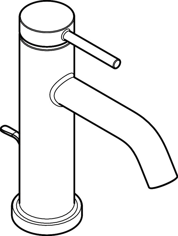 Hansgrohe WTM 80 Tecturis S CoolStart  mit Zugstangen-Ablaufgarnitur BBR