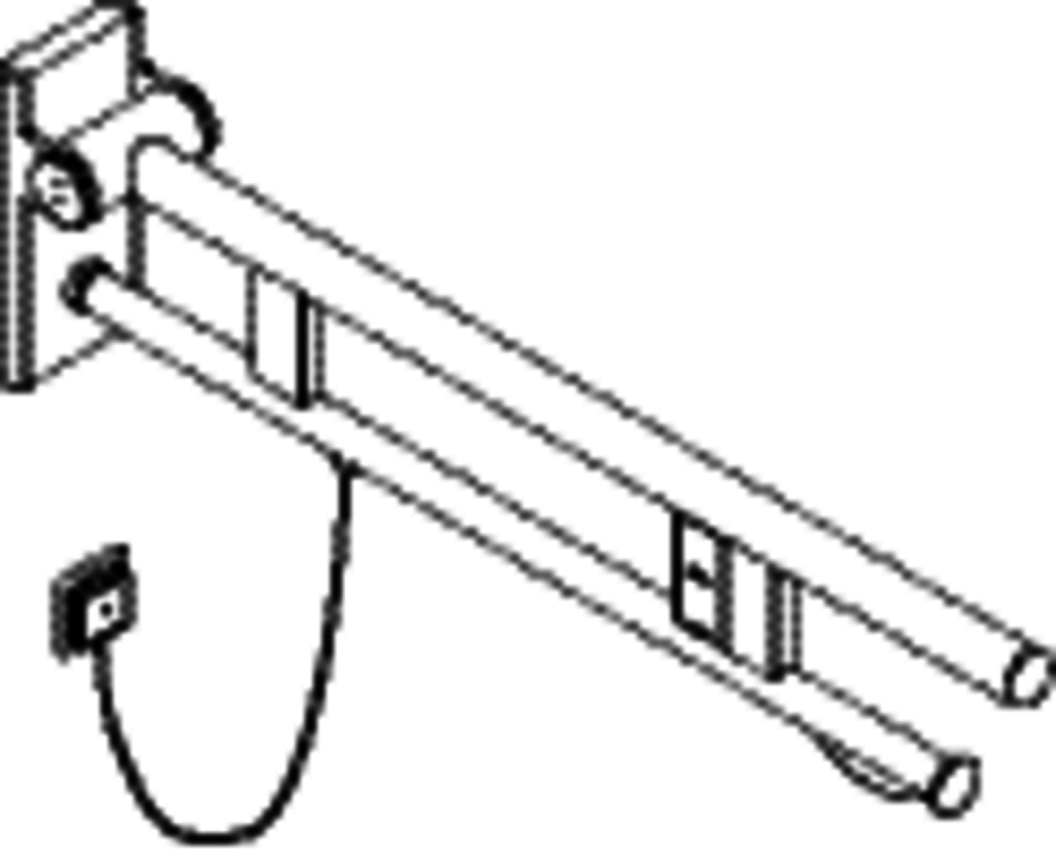 HEWI SK-Griff Duo (A),li,PRH,750,WC- Spül(E-Ausf.),plvb weiß tiefmatt