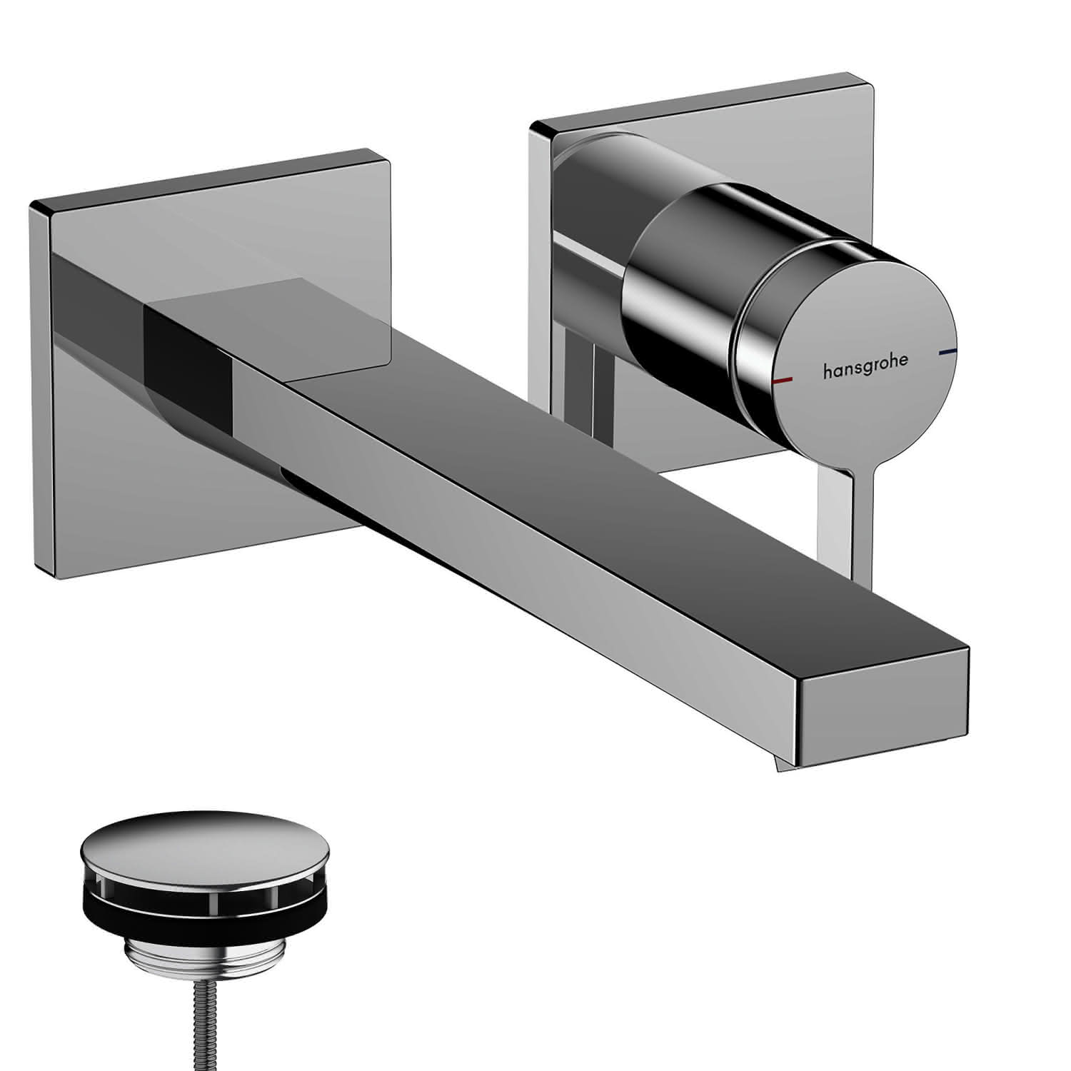 Hansgrohe 2-Loch Waschtischmischer Unterputz Tecturis E F-Set 225 mm Auslauf chrom