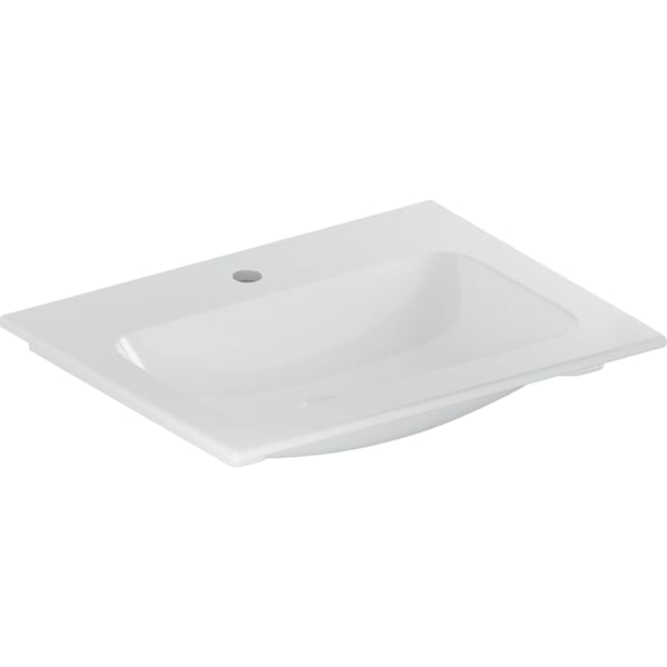 Geberit iCon Möbelwaschtisch 60x48cm mit Hahnloch, ohne Ül., weiß, KeraTect