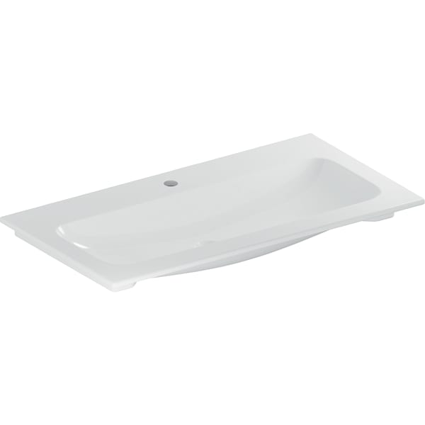 Geberit iCon Möbelwaschtisch 90x48cm mit Hahnloch, ohne Ül., weiß, KeraTect