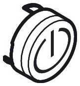 Hansgrohe Druckknopf Symbol ON/OFF mattweiss