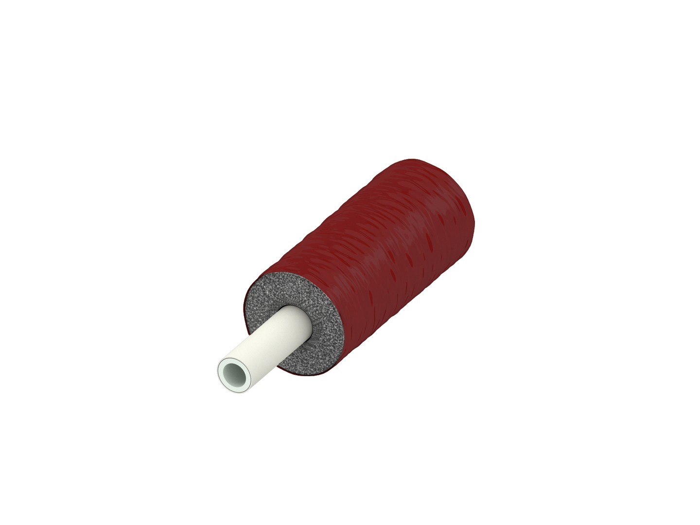 TECEflex Verbundrohr PE-Xc/Al/PE-RT vorgedämmt, RS 26, rot, Dim. 25
