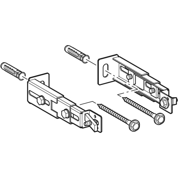 Geberit Duofix Set Fußbefestigung an Rückwand, 2 Stück