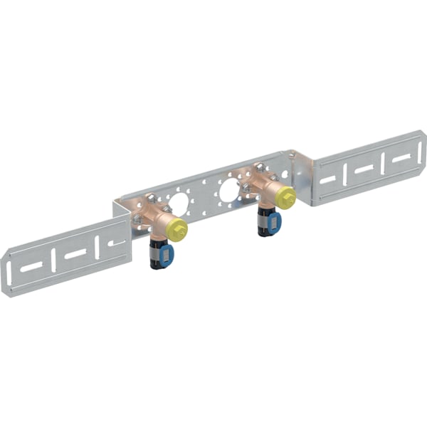 Geberit FlowFit Anschlusswinkel 90Gr vormontiert 2-fach Rg+ d20-Rp1/2 L:52mm