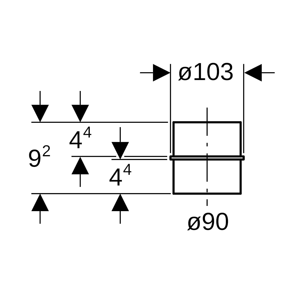 Geberit PE Bundbüchse d90