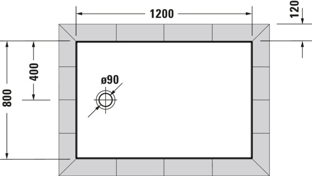 DU Tempano Duschwanne 1200x800x45mm Weiß