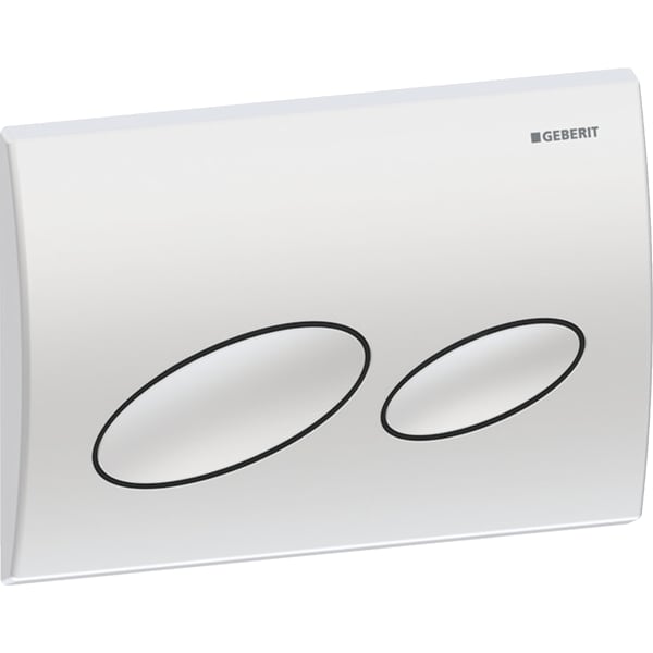 Geberit Kappa20 Betätigungsplatte, oval 2-Mengen-Sp., chrom matt