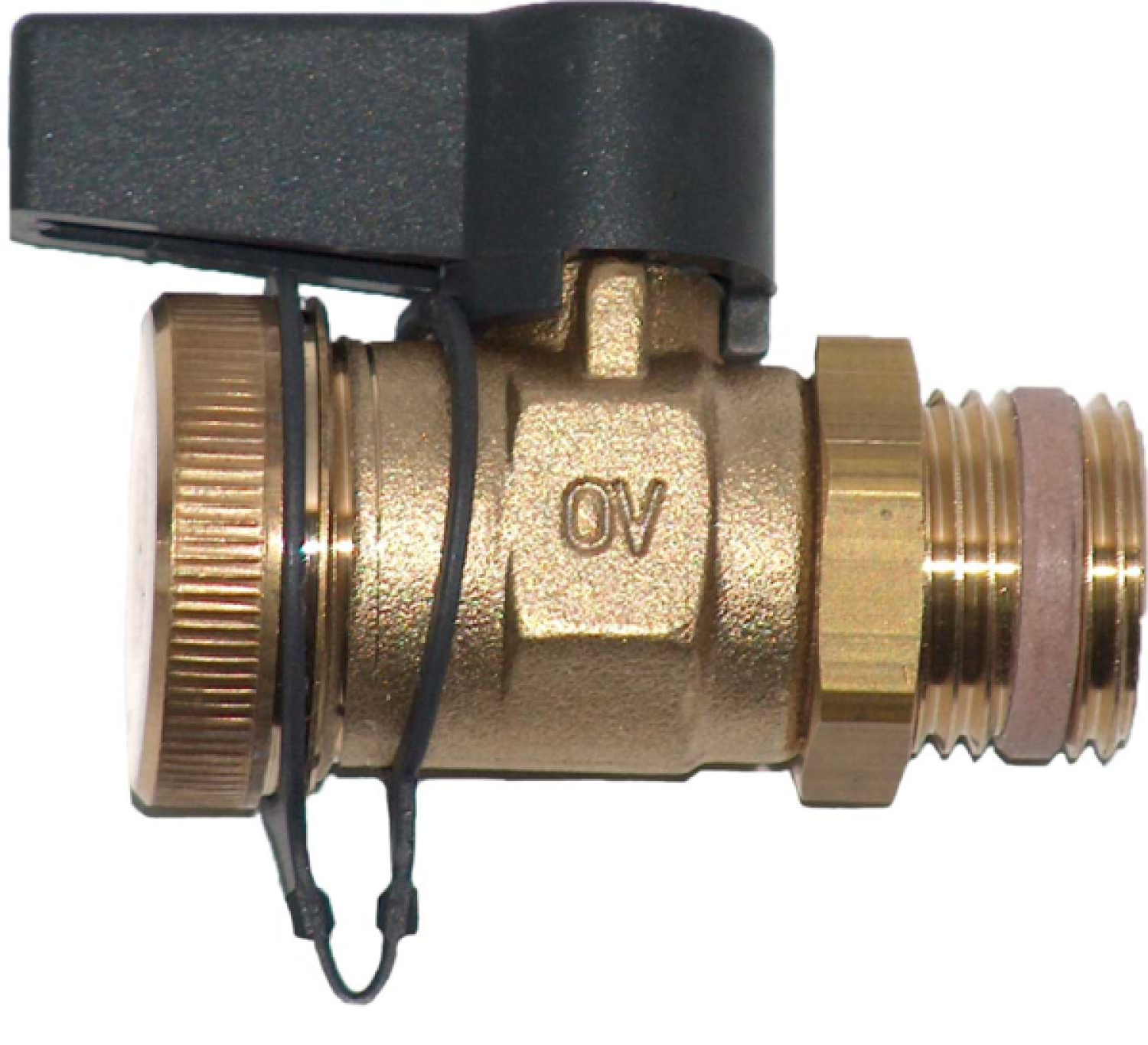 OVENTROP-Kugelhahn"Optiflex",DN15,1/2"AG mit Verschlusskappe, Messing