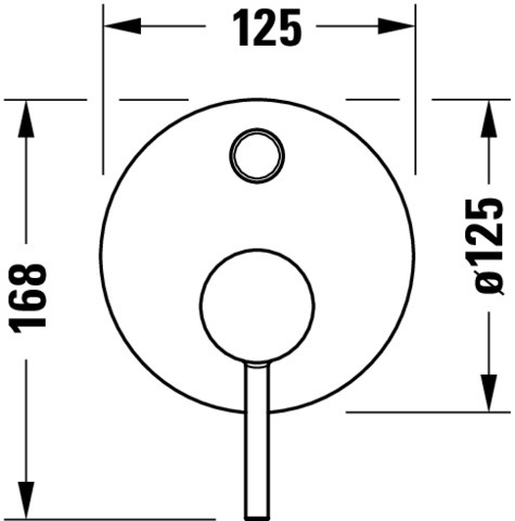 Duravit Circle Einhebelmischer Unterputz Set Kermikmischsystem, Chrom HG