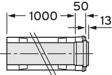 Vaillant Verlängerung 1,0 m 110/160 mm konz.