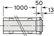 Vaillant Verlängerung 1,0 m 110/160 mm konz. Vaillant Verlängerung 1,0 m 110/160 mm konz.