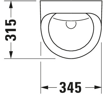 Duravit Design Classics Urinal Utronic Zul.v.h. f.Netzanschl.,o.Fliege, weiß WG