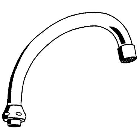GROHE Rohrauslauf 13071 Ausladung 140mm schwenkbar ohne Anschlag chrom