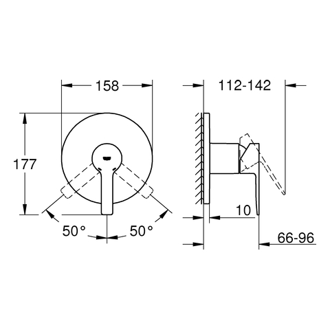 GROHE EH-Brausebatterie Lineare 24063_1 FMS für 35604 supersteel