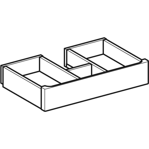 Geberit Schublade innen mit Front, weiß für Renova Plan WTU, zu WT B:130cm