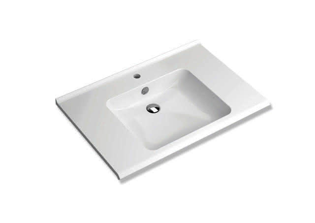 HEWI Waschtisch S-Form, modular mit Überlauf, 850x550mm, 1 HL