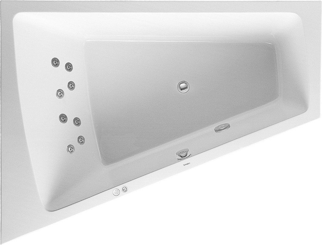 DU Whirlwanne Paiova 1700x1300mm, weiß Einbauversion, Ecke li. Jet-System