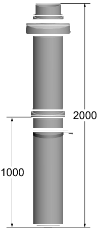 Wolf Konz. Dachdurchführung DN160/186 PE, schwarz ohne Zuluft Wolf Konz. Dachdurchführung DN160/186 PE, schwarz ohne Zuluft