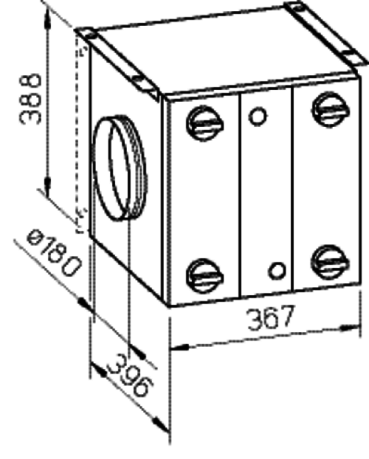 Helios SEWT-W Wärmetauschermodul vollisol., Stutzen DN 180 integr. Filter