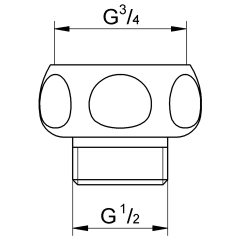 GROHE Adapter 28817 1/2"x3/4" chrom