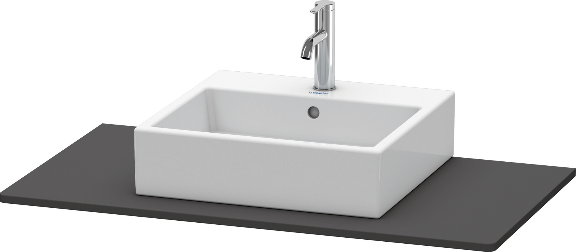 Duravit Konsole XSquare mit einem Ausschnitt 16x1000x550mm, Graphit Supermatt