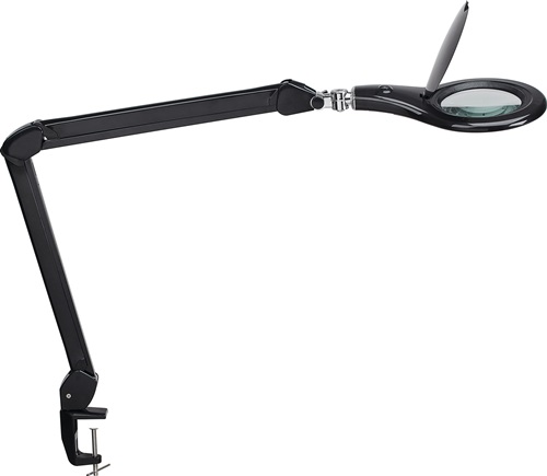 LED-Lupenleuchte Glaslinse 127mm (5 Zoll) Tischklemme schwarz LED-Lupenleuchte Glaslinse 127mm (5 Zoll) Tischklemme schwarz
