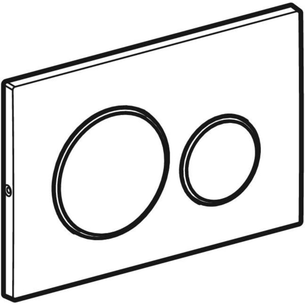 Geberit Sigma20 BetPl., rund, 2-Mengen-Sp. verschr., gebürstet, Etc / poliert