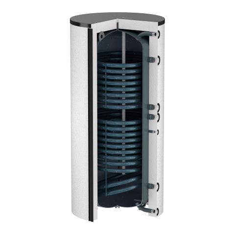 Flamco Standspeicher Flextherm Duo Solar 750 L, weiß emailliert, Vlies-Isolierung